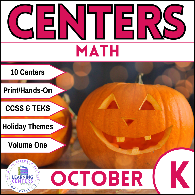 Kindergarten October Math Centers