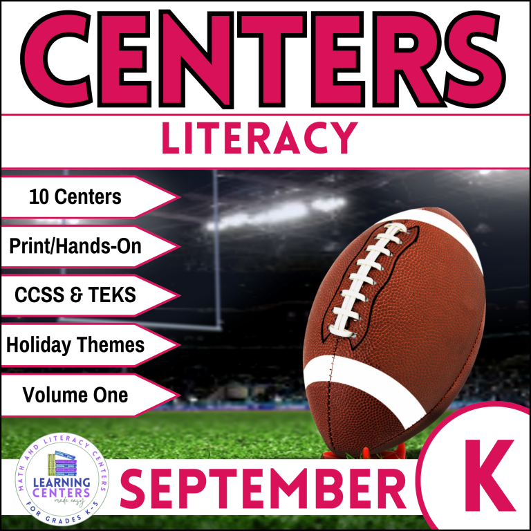 Kindergarten September Literacy Centers