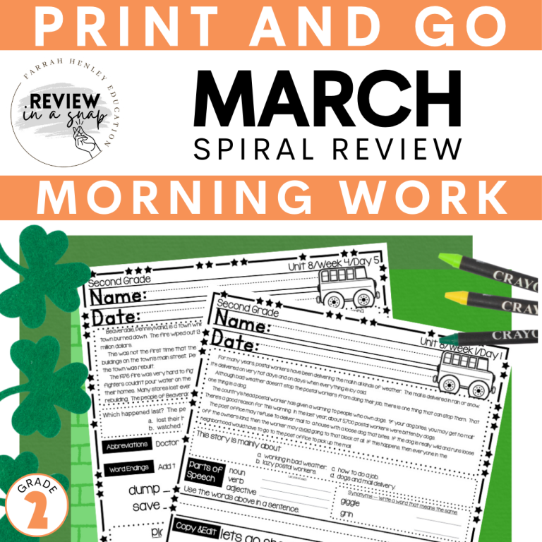 march spiral review second grade