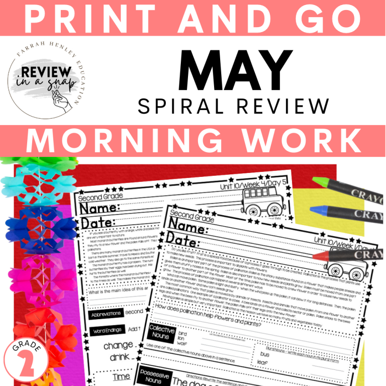 May Spiral Review Second Grade