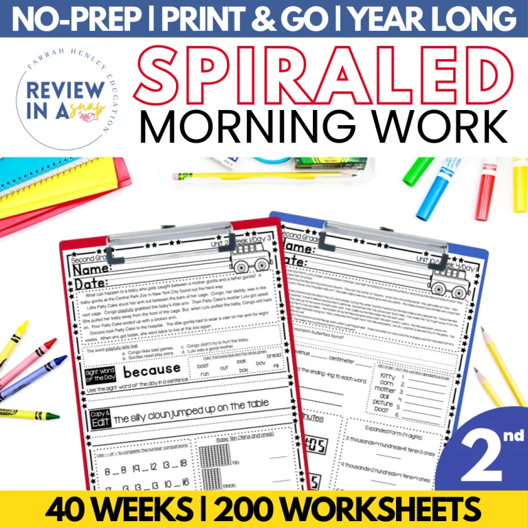 second-grade-spiral-review-year-long-bundle-teaching-resource