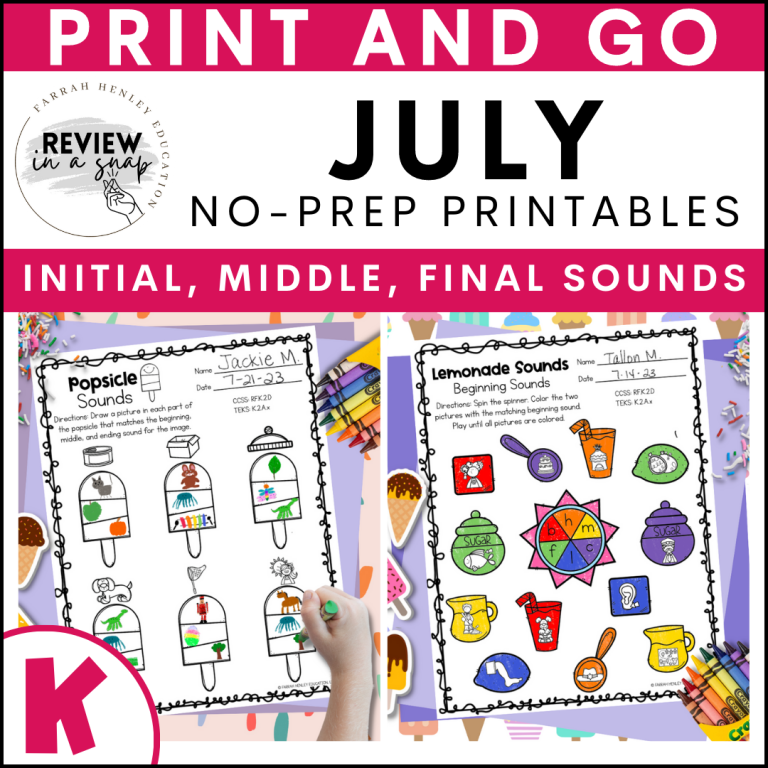 kindergarten-no-prep-july-review