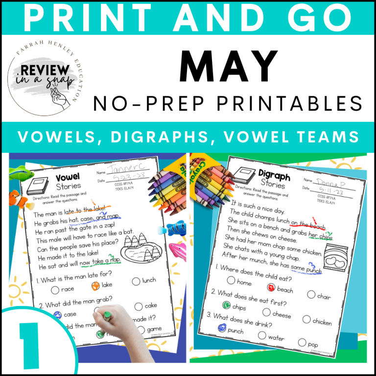 first grade no prep may review