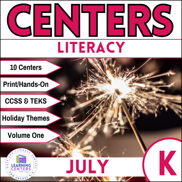 kindergarten july literacy centers