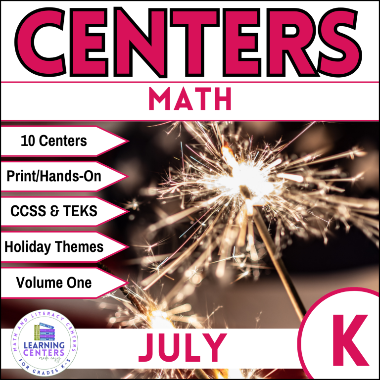 kindergarten july math centers