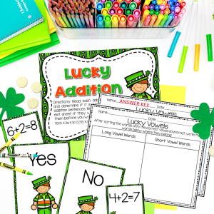 Kindergarten March Math Centers