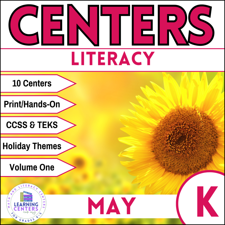 kindergarten may literacy centers