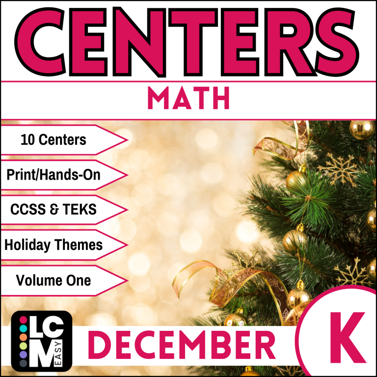 kindergarten december math centers
