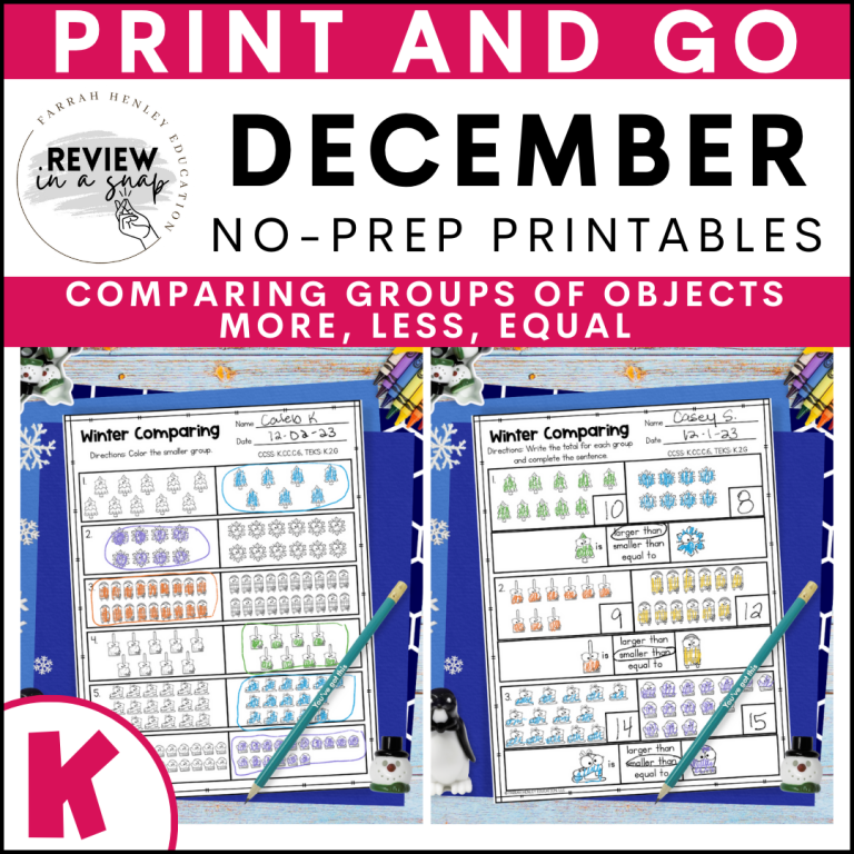 kindergarten no prep december review