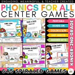 Phonics Center Games and Activities
