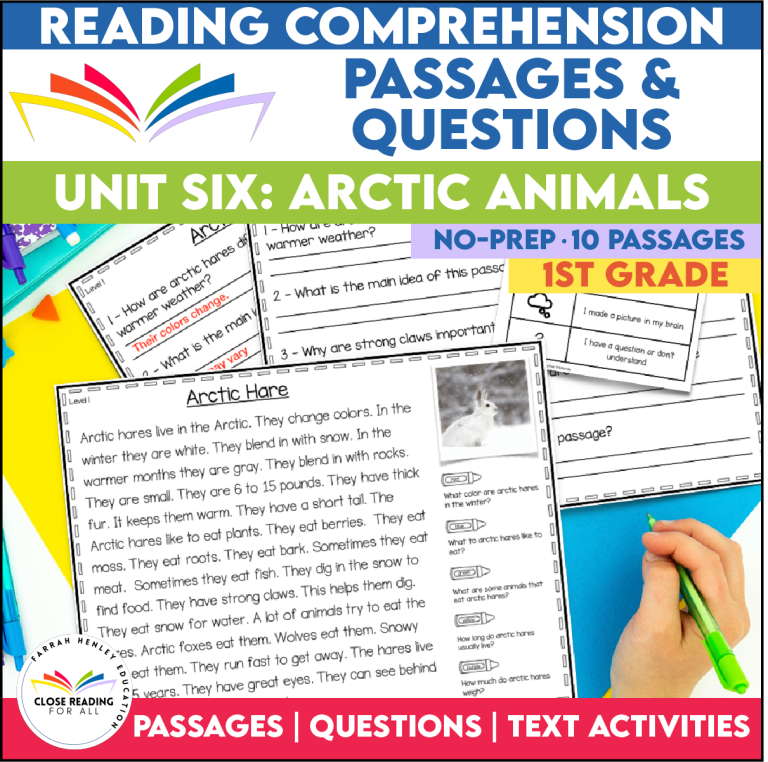 Arctic First Grade Reading Comprehension