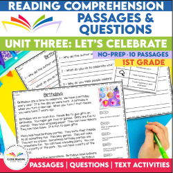 Celebrations First Grade Reading Comprehension
