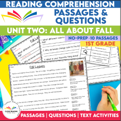 Fall First Grade Reading Comprehension
