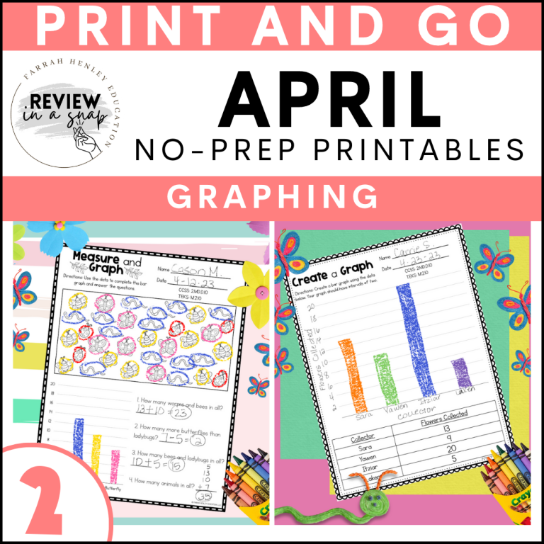 second grade no prep april review
