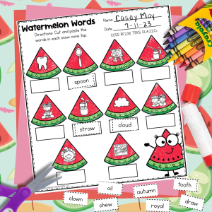 Second Grade No Prep July Review Activities