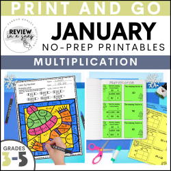 third fourth and fifth grade no prep january review activities