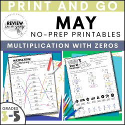 Third Fourth and Fifth Grade No Prep May Review Activities