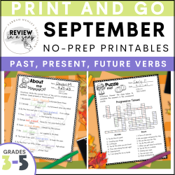 3rd, 4th, 5th Grade No Prep September Review Activities