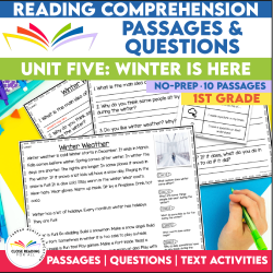 Winter First Grade Reading Comprehension