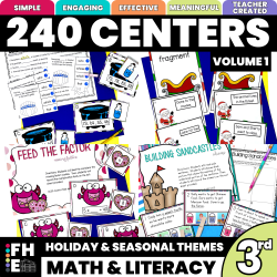 Third Grade Math and Literacy Centers
