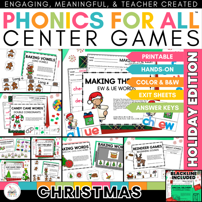 Christmas phonics centers