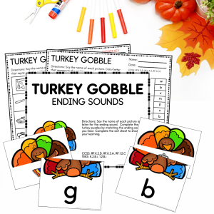 thanksgiving turkey phonics centers