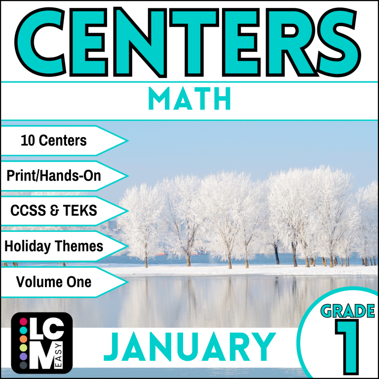 first grade january math centers