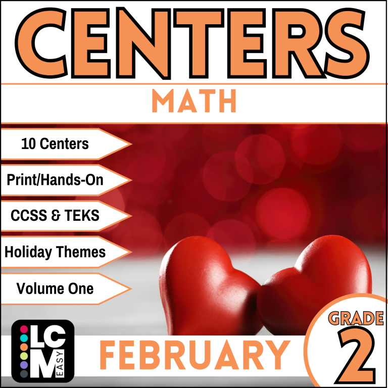 february second grade math centers