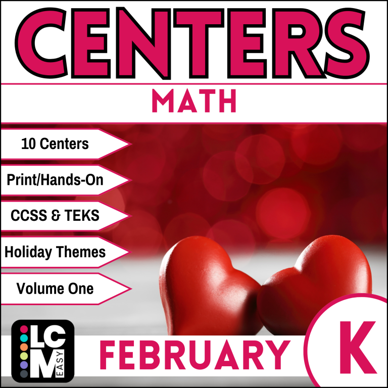 kindergarten february math centers