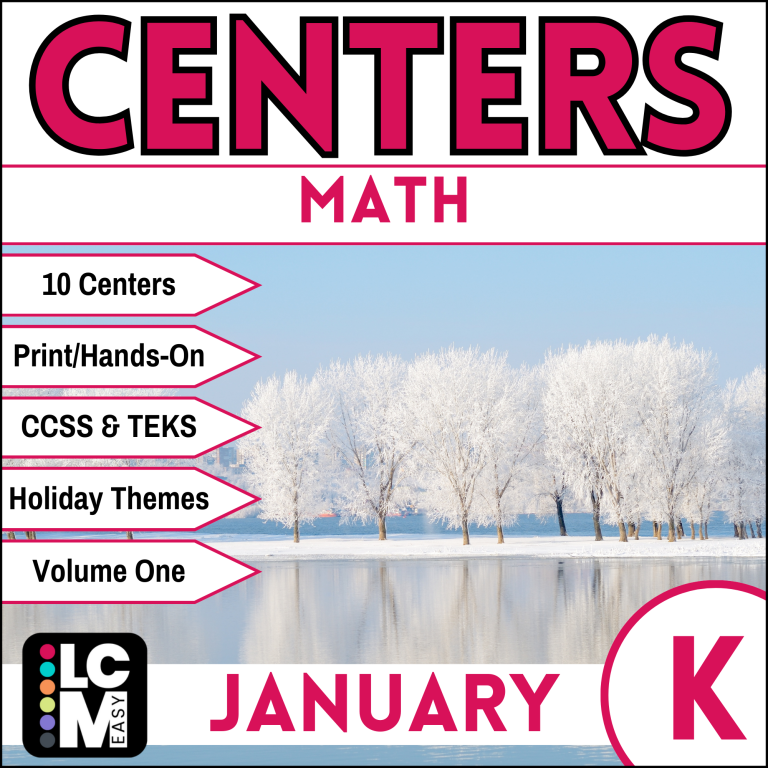 January kindergarten math centers