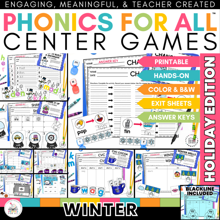 january winter phonics centers