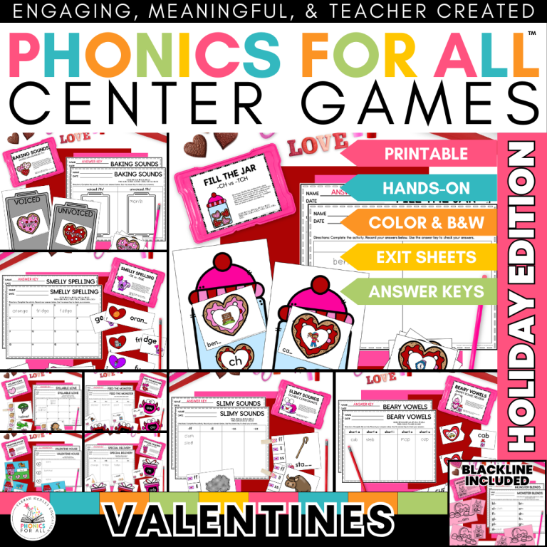 february valentines phonics centers