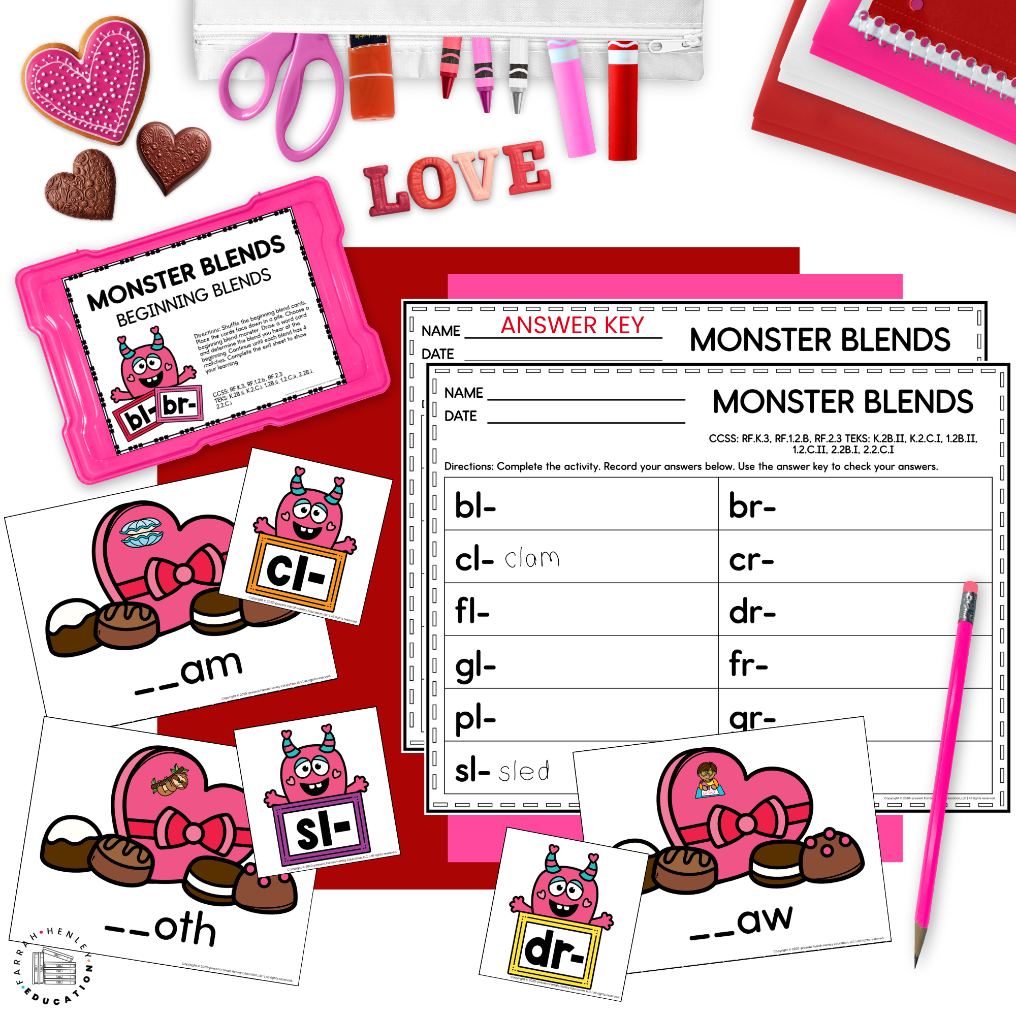 february valentines phonics centers