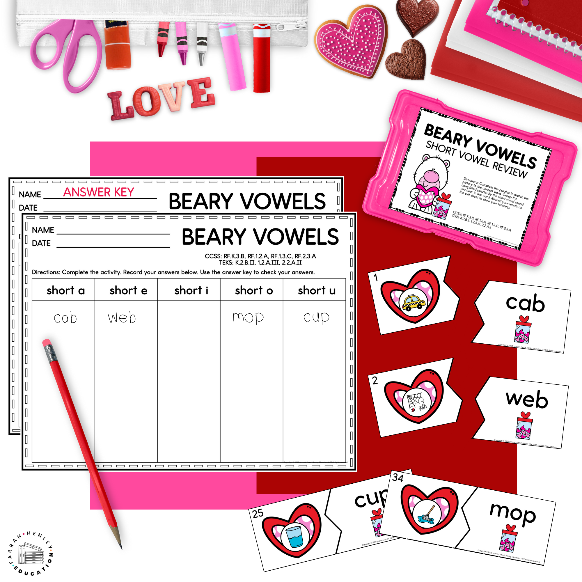 february valentines phonics centers