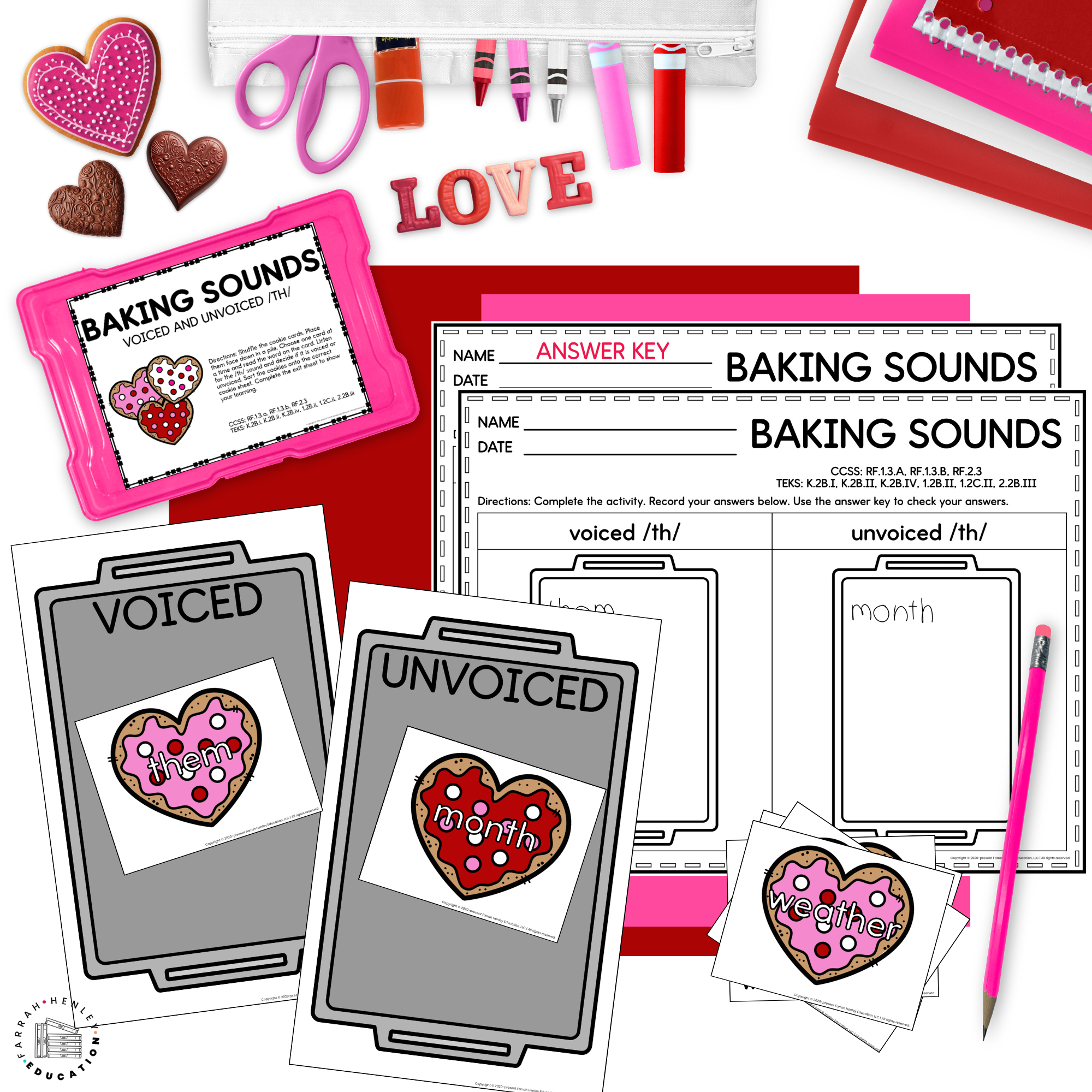 february valentines phonics centers