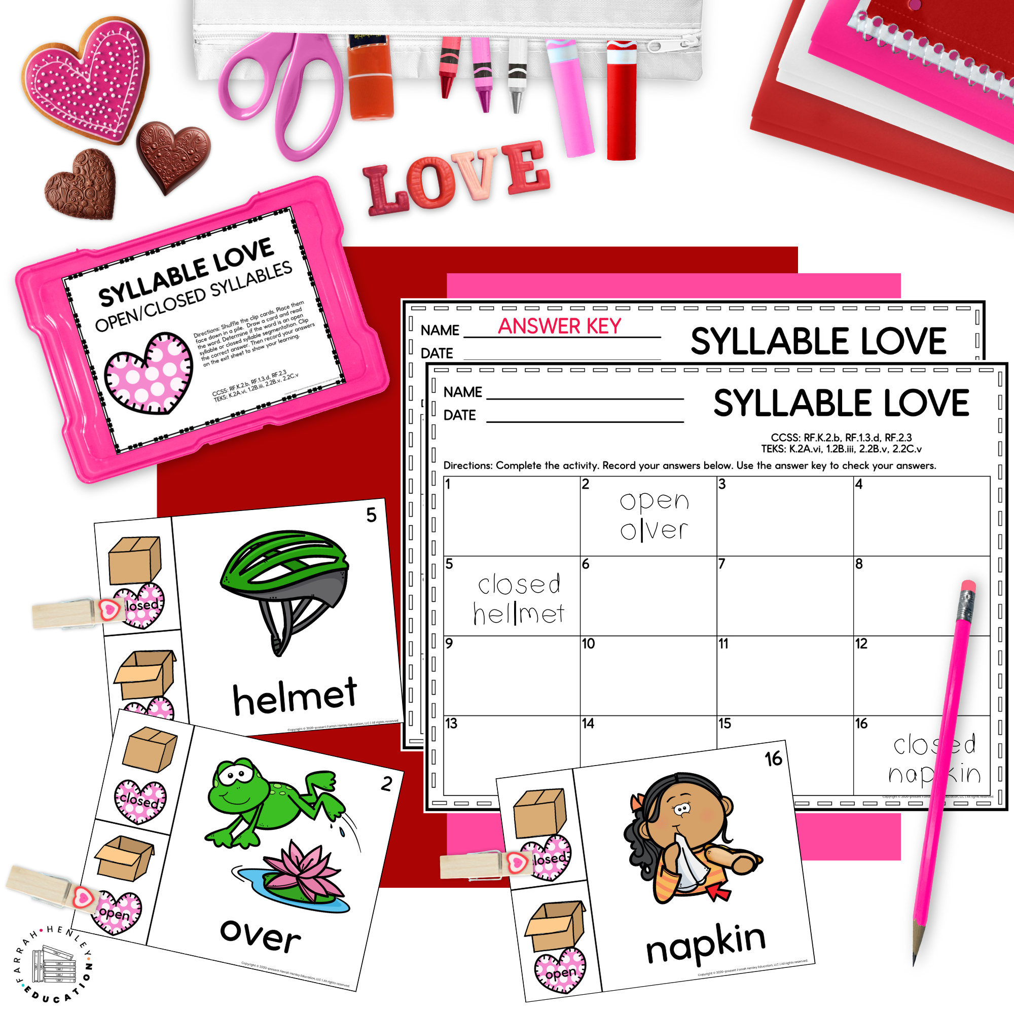 february valentines phonics centers