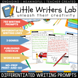 differentiated writing prompts with sentence starters