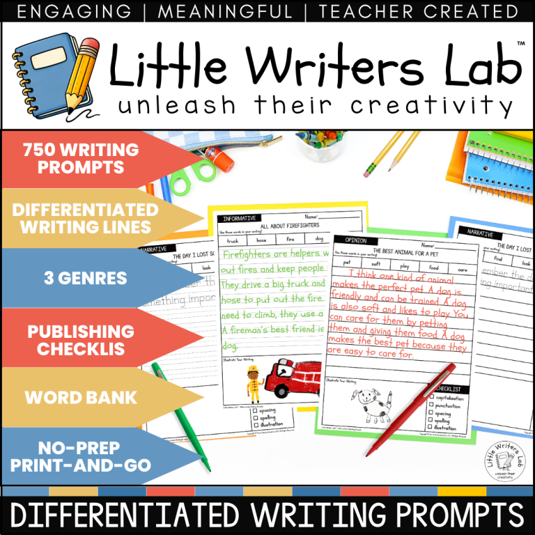 differentiated writing prompts with sentence starters