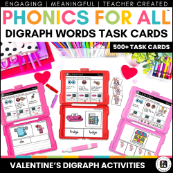 Valentine's Digraph Word Activities