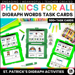 st. patrick's digraph word activities