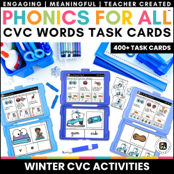 winter cvc task cards