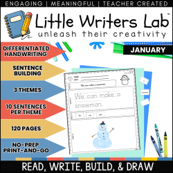 january winter sentence writing