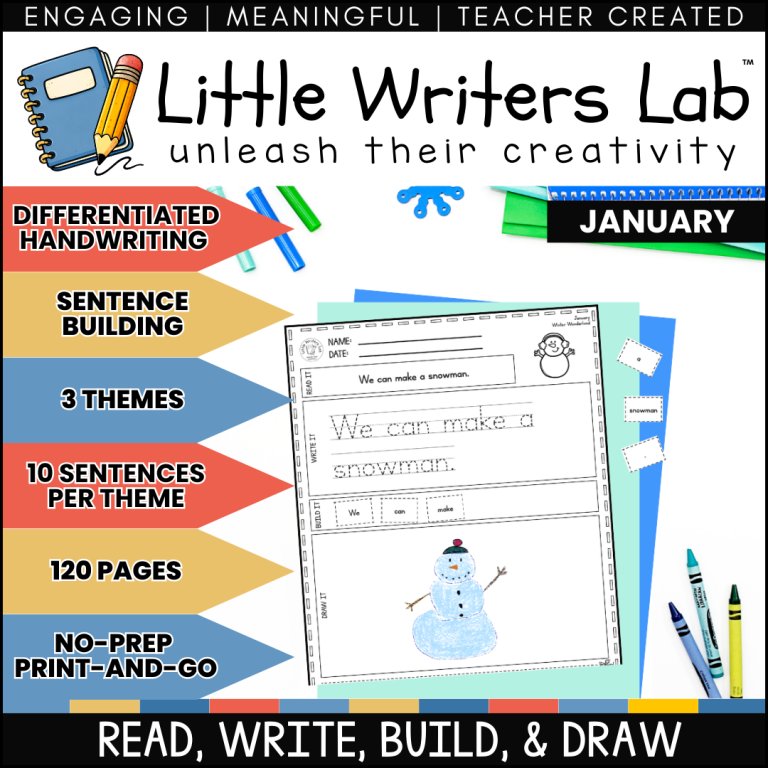 january winter sentence writing