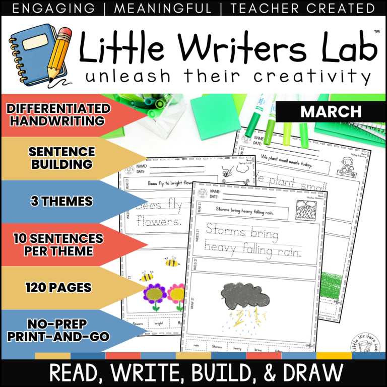 march spring sentence writing