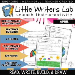 april spring sentence writing