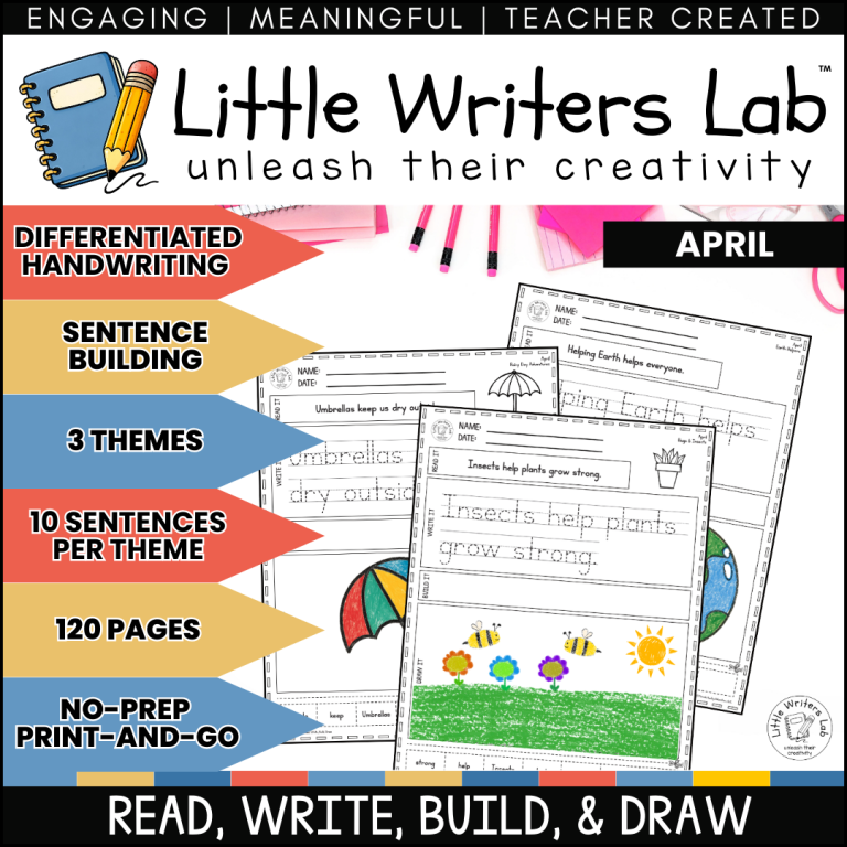 april spring sentence writing